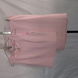 Jones New York Suit Womens Petal Pink 2pc Skirt & Sleeveless Top Set Size 6